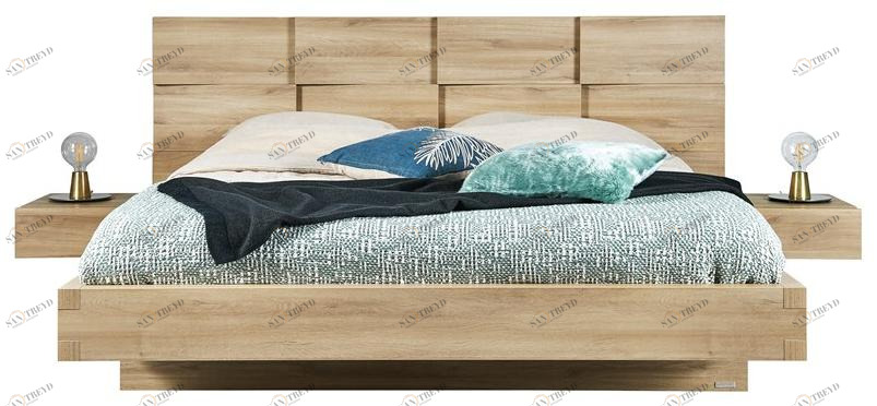 GAUTIER Двуспальная кровать со встроенными прикроватными тумбочками Mervent 1b48103
