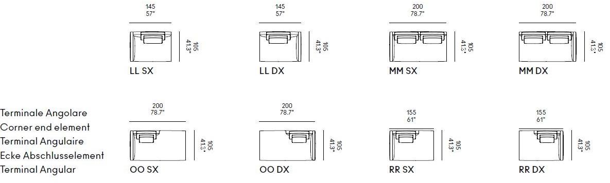 Casamania & Horm Модульный диван со съемным чехлом из ткани или кожи Miles sun-id-1389996 - Вид №10