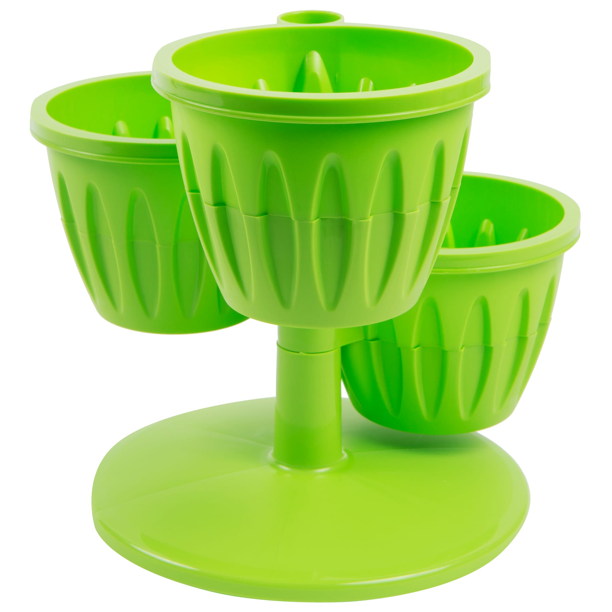 18008983 Горшок цветочный ø29 h23 см v0.7 л пластик салатовый Каскад Santreyd - Вид №1