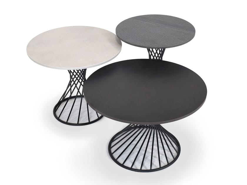 Круглый керамический садовый журнальный столик FISCHER MÖBEL Claris ARCH-00135036