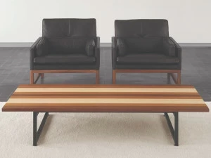 BassamFellows Прямоугольный журнальный столик из массива дерева Stripe Cb-343