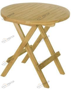 Il Giardino di Legno Складной круглый деревянный садовый столик Venezia 848