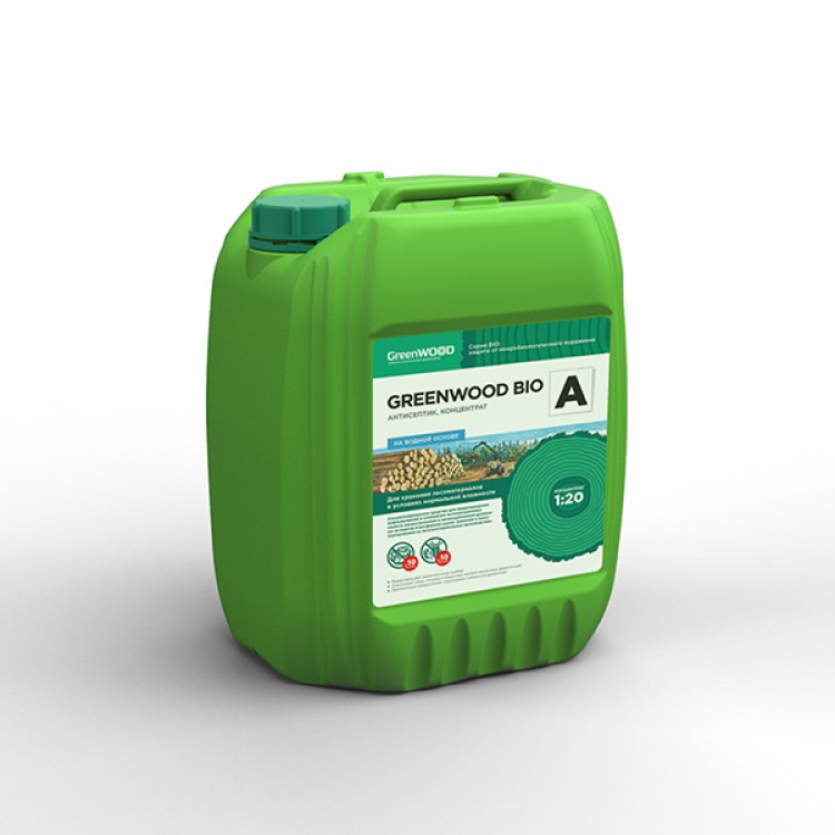GWB-AK/10 GreenLAB GREENWOOD BIO A Концентрат 1:20, 10 л, Антисептик 