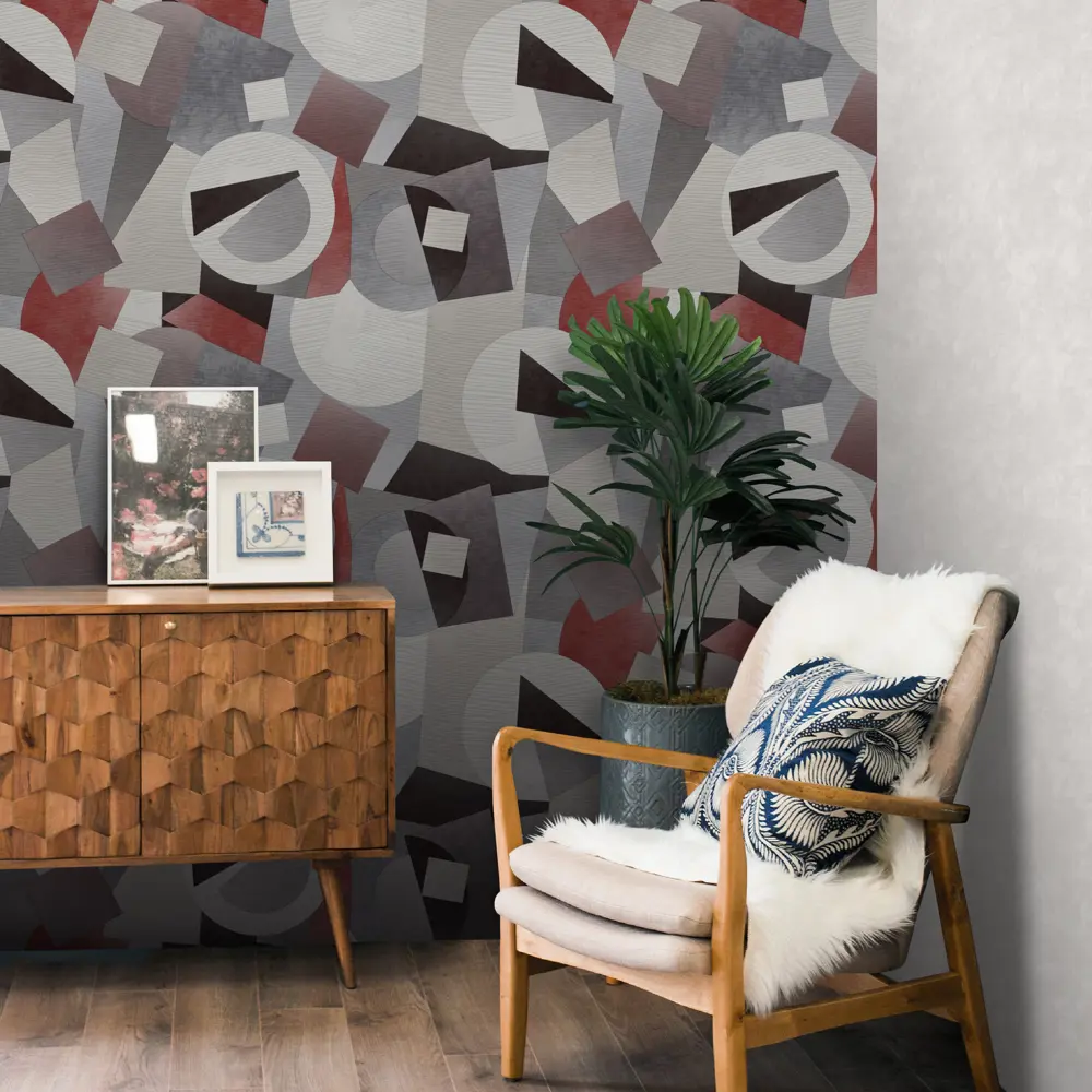 Обои флизелиновые Deco-Deco Forma серые 1.06 м DD6012-07 Santreyd STLM-2191199 - Вид №3