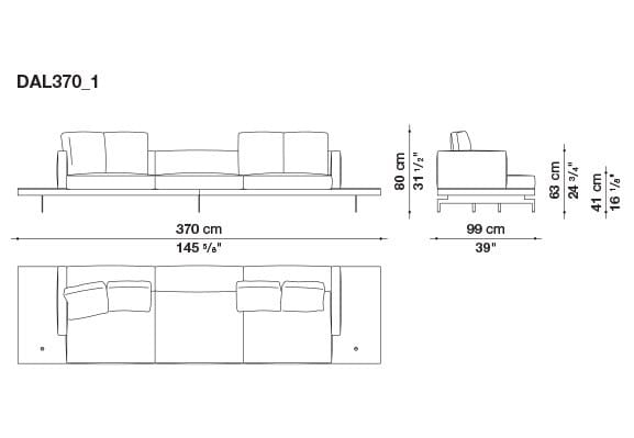 3-местный тканевый диван с полуостровом B&B Italia док ARCH-00061121 - Вид №26