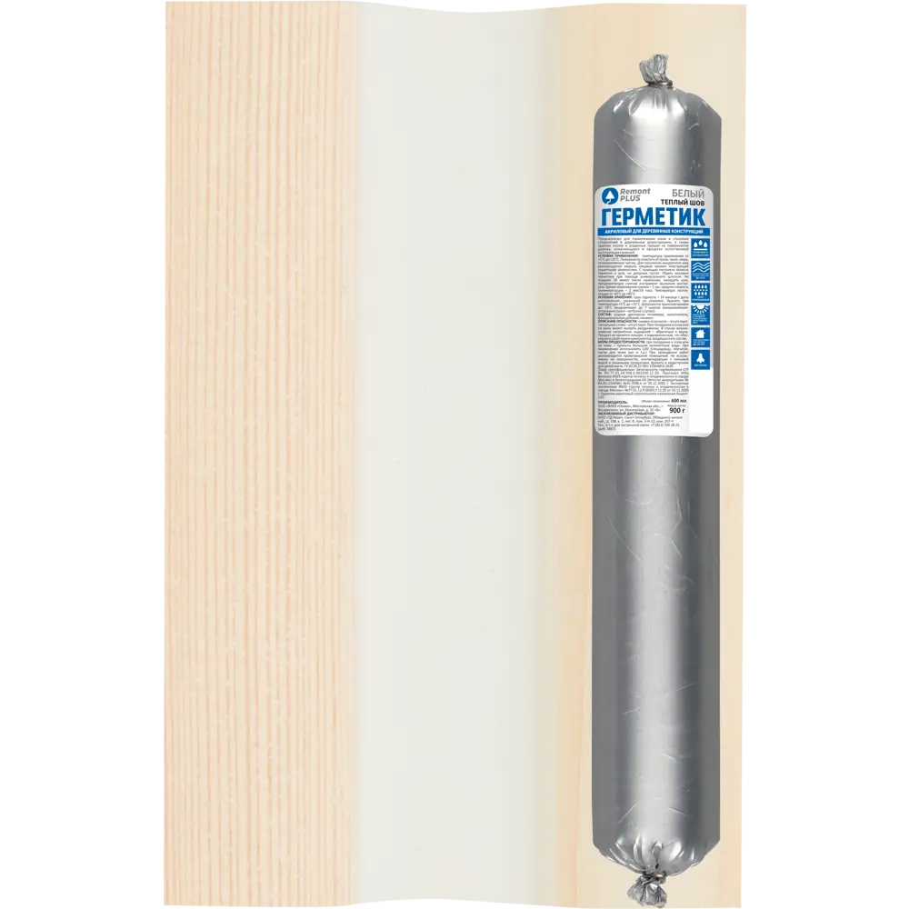 REMONT PLUS Герметик для дерева белый 0.6 л - защита и утепление швов 88299940 STLM-0077491