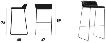 Capdell Высокий табурет из саночной ткани Concord sun-id-1435187 - Вид №2