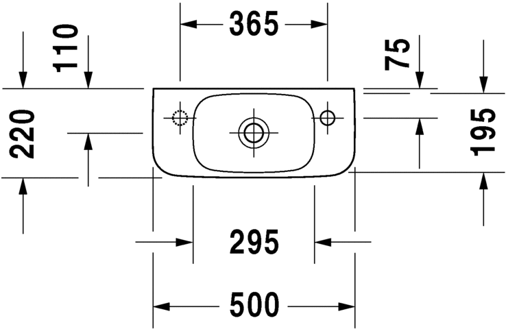 0713500009 Подвесная раковина настенная овальная Duravit Durastyle - Вид №3