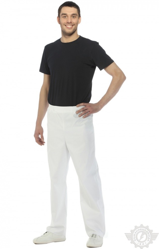 66059 Брюки "Снежок" белые  Медицинская одежда  размер 46 Спецодежда  - Вид №3