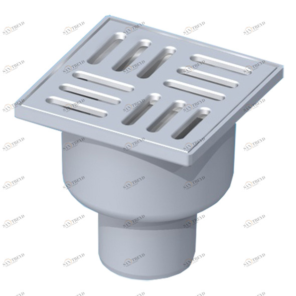 Трап вертикальный нерегулируемый с выпуском 50мм, с пластиковой решеткой 100х100 мм ТА 5204 АНИ пласт 7191