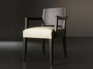 Meridiani Стул из дуба с подлокотниками со встроенной подушкой Kerr