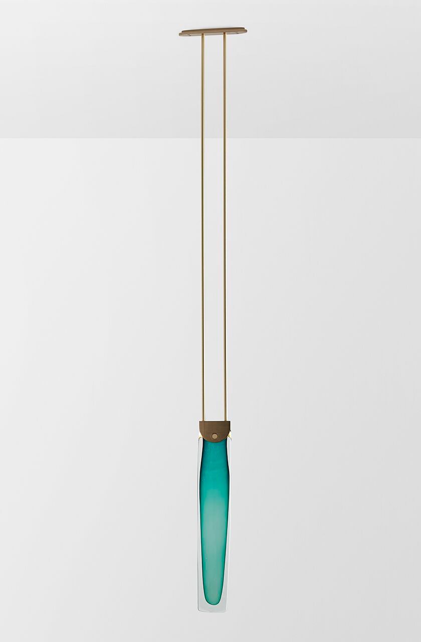 Стеклянный светодиодный подвесной светильник Articolo Studios SLAB ARCH-00042835 - Вид №1