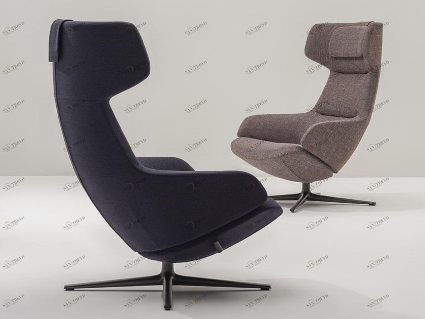 arper Стул Wing из ткани с 4-мя спицами и подлокотниками Aston club sun-id-1458915