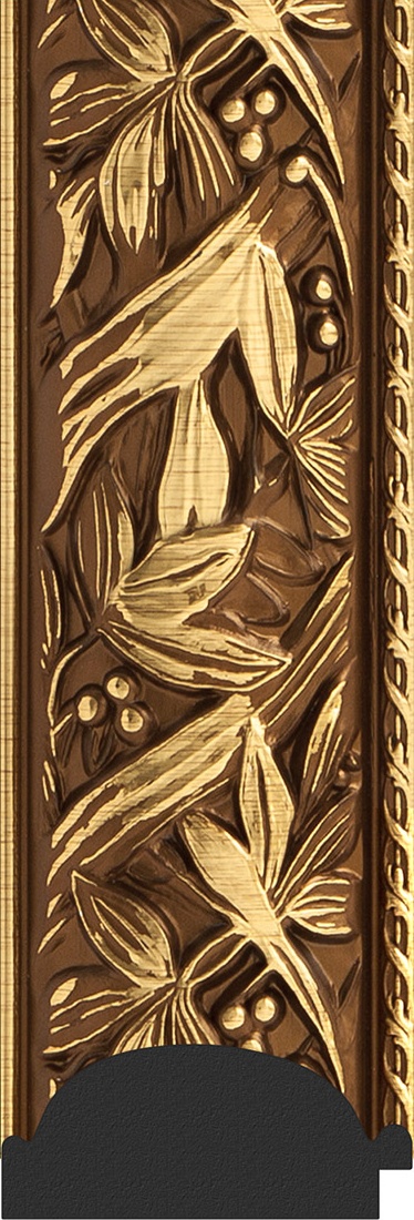 BY 3467 Зеркало с фацетом в багетной раме - византия золото 99 mm EVOFORM Exclusive - Вид №3