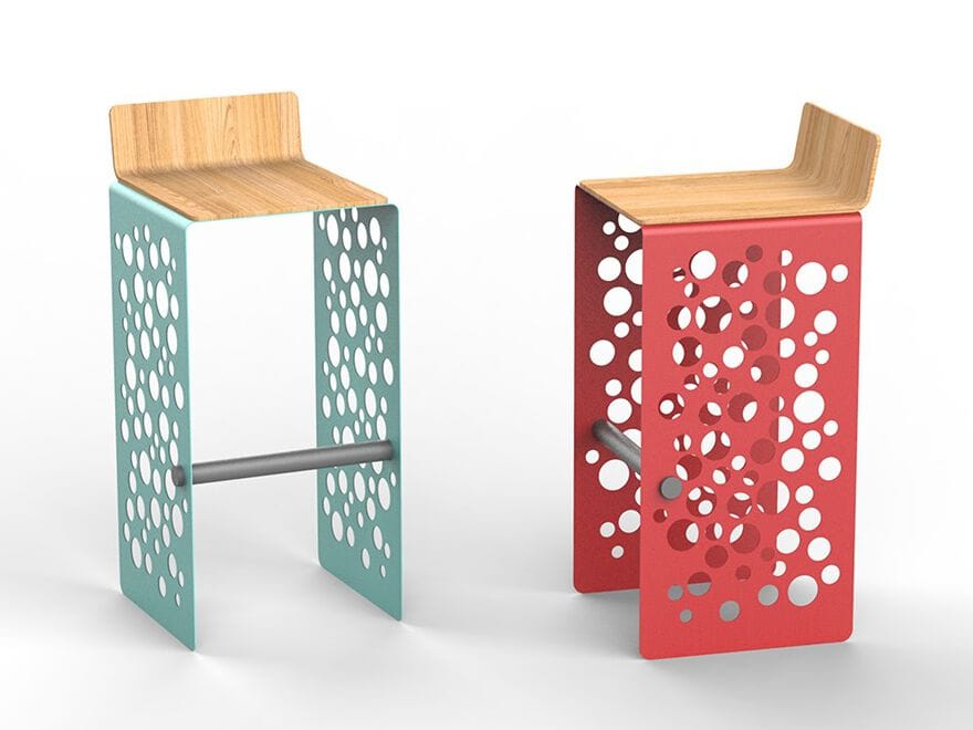 Наружное сиденье из листового металла CITYSì Levante ARCH-00074803 - Вид №2