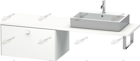 BR513401818 Brioso Шкафчик для консоли Белый матовый, декор Duravit