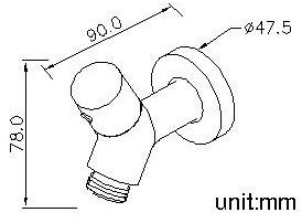 JUSTIME Смеситель для раковины настенный Yes 6875-l6-80cp - Вид №1