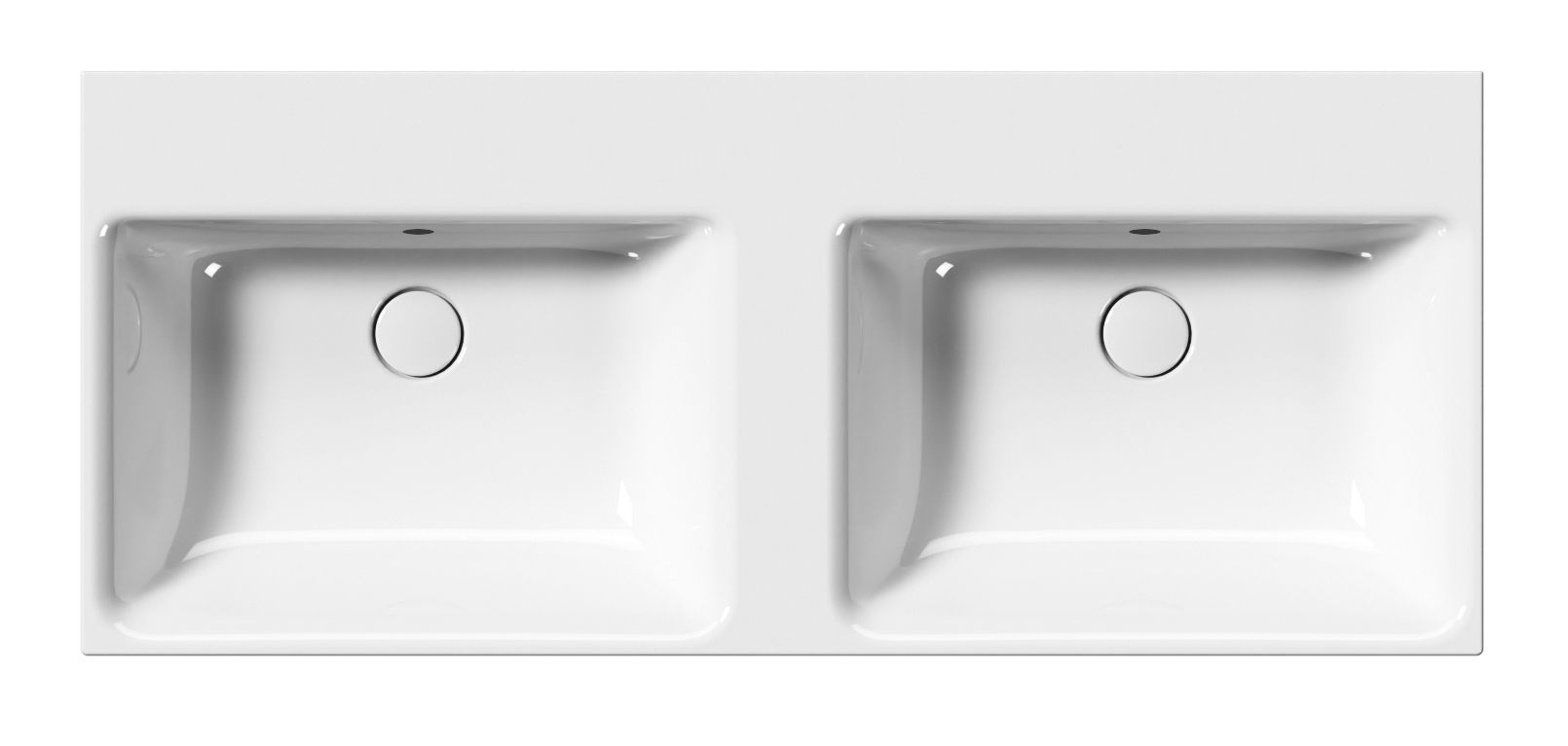 Керамическая двойная раковина с переливом GSI ceramica Nubes ARCH-00034209 - Вид №1