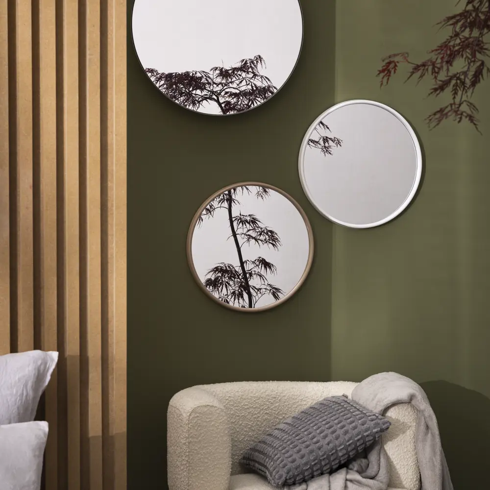 INSPIRE Nory Silver — круглое зеркало для интерьера 55 см 86484839 STLM-1442853 - Вид №6