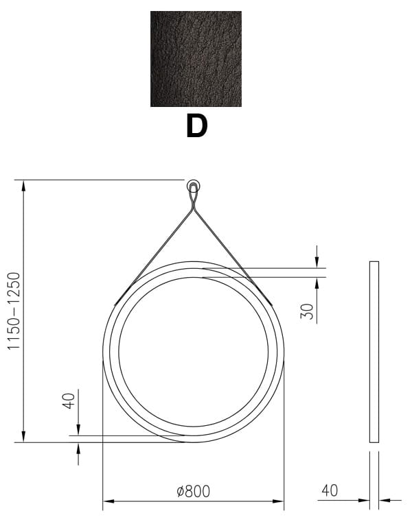 Настенное круглое зеркало Spekkio Dressy ARCH-00029930 - Вид №2