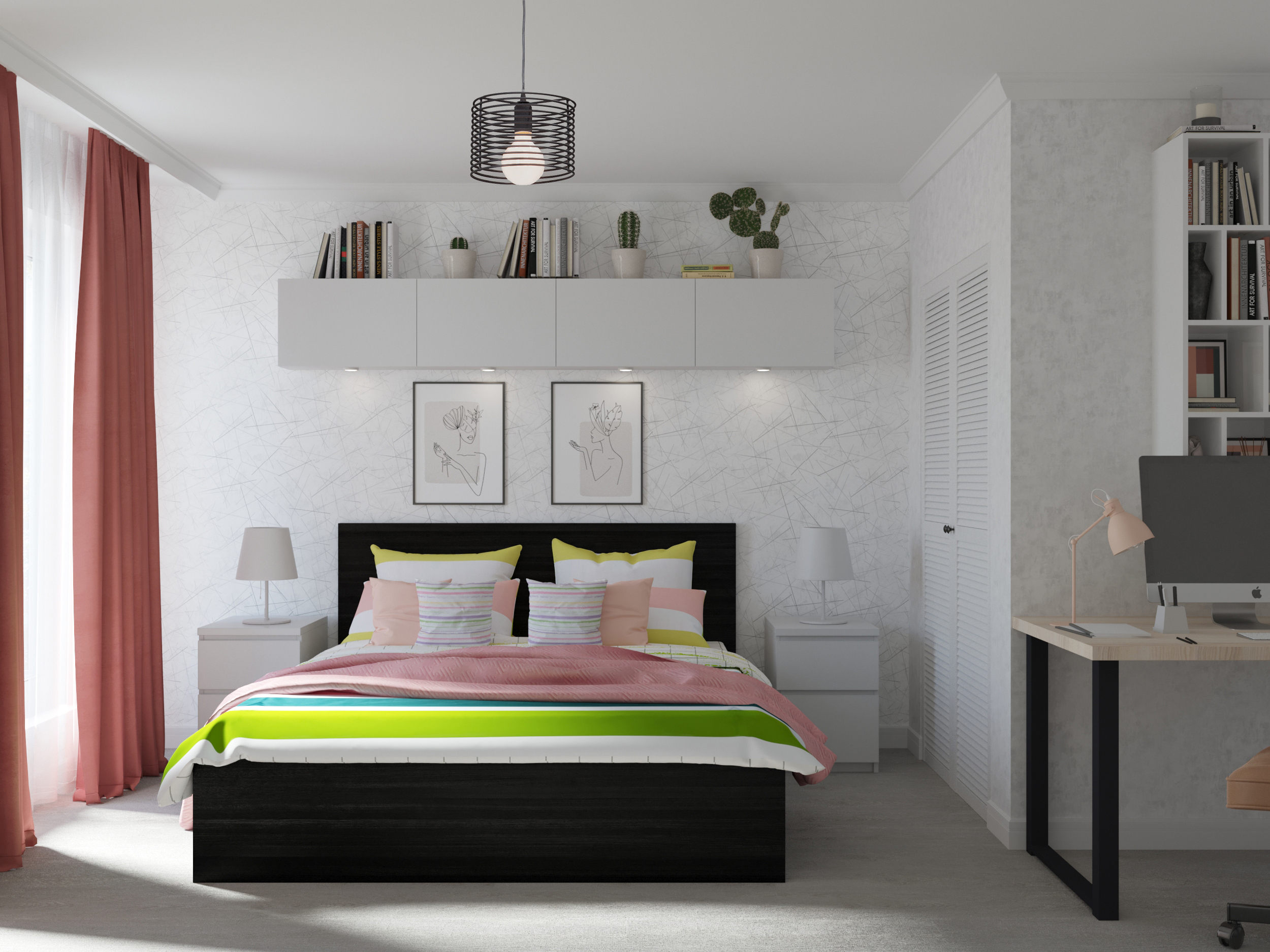 INSPIRE Двухрядный потолочный карниз для штор 200 см - элегантное решение для любого интерьера 15151071 STLM-0005527 - Вид №1