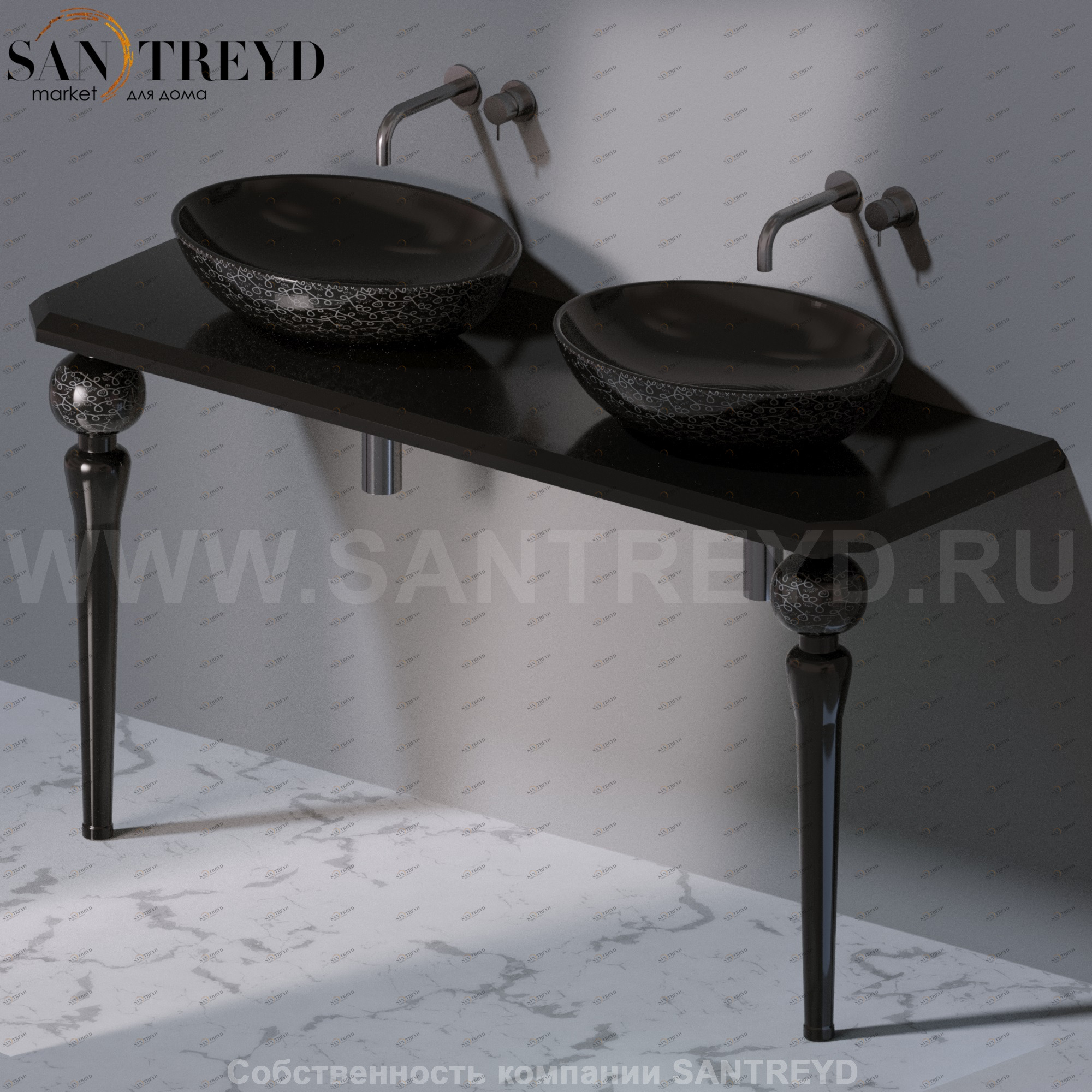 AeT ITALIA Deco Консольный столик с индивидуальными черными ножками C275.401 C275401