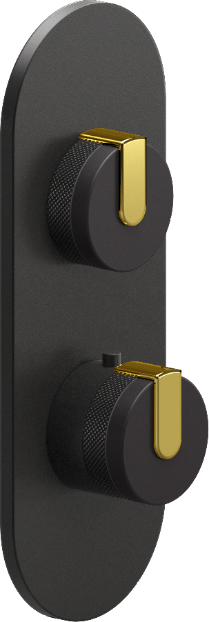 E-8026-R1GME0-L1PB-BK-T Планка M-Series с 2 ручками - Внешняя часть GRAFF MOD+