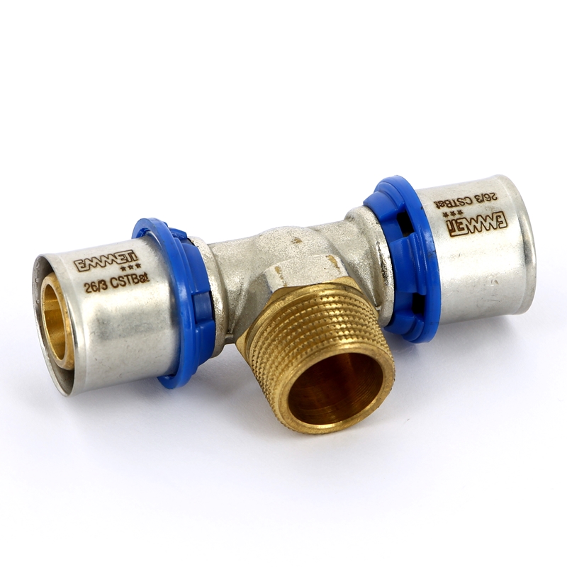 Тройник пресс-Н EMMETI 20х1/2"х20 28101414 - Вид №1