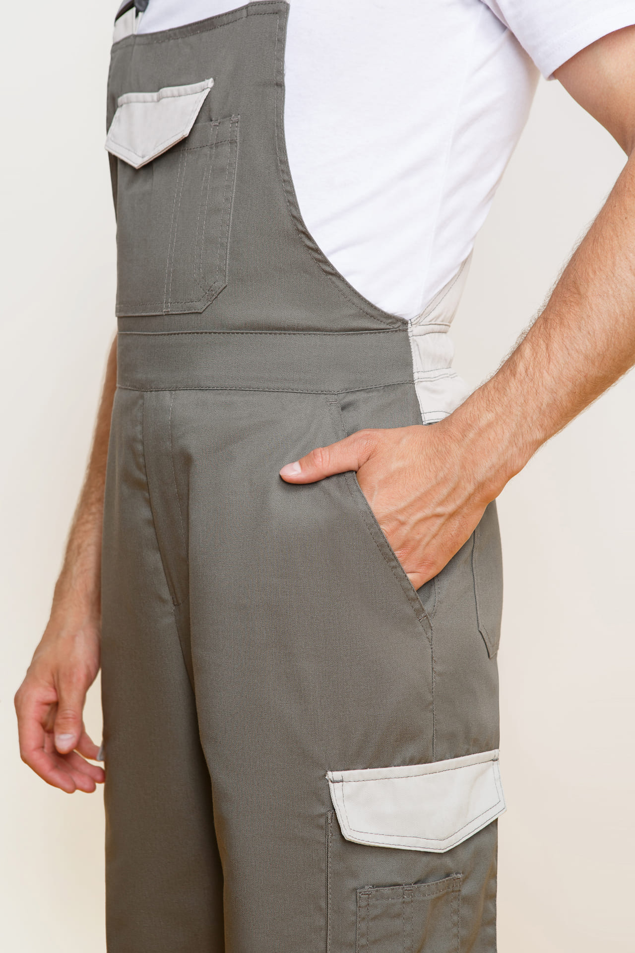 4991521 Костюм  NEW 2 серый хаки с серым песком STATUS  Летняя спецодежда  размер 60-62/182-188  - Вид №13