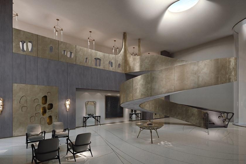 Bellotti Ezio Консоль из ясеня со столешницей, покрытой лаком жидкой бронзы Gea 2019-35 - Вид №1