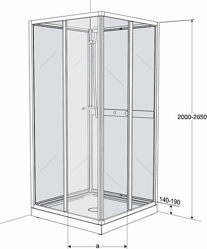 655092 Душевая кабина IFO Next NKH, Complete NKH VK 900 x 900 - Вид №1