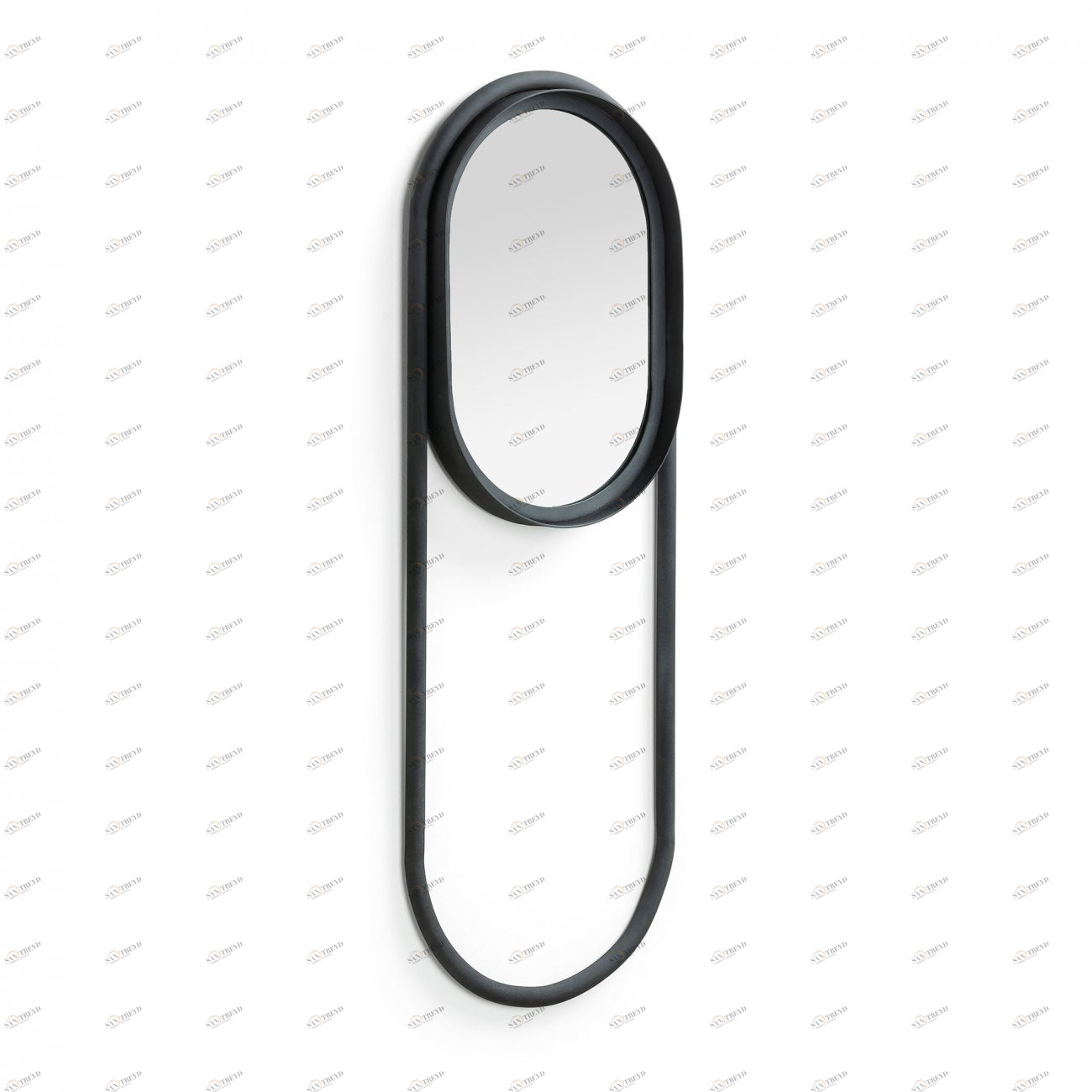Зеркало овальное настенное черное Klassy от La Forma LA FORMA ДИЗАЙНЕРСКИЕ 298796 Серый 