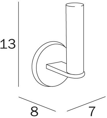 INDA® Держатель запасного рулона для гостиниц из металла Hotellerie Av4280 - Вид №1