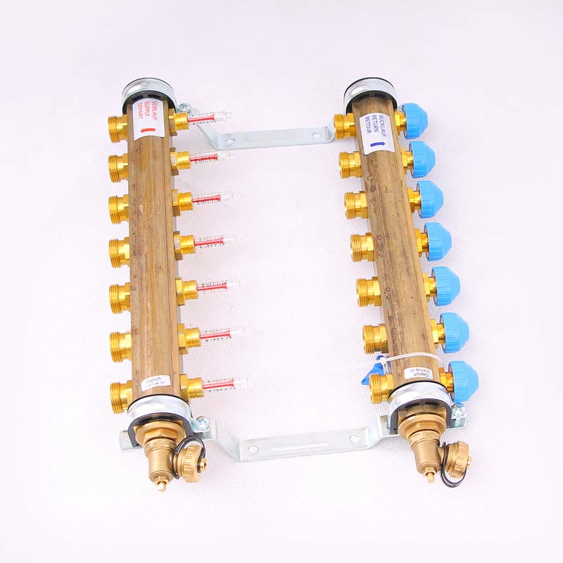 Коллекторная группа HKV/T с термостатическими вентилями и расходомерами WATTS Ind 1"x3/4"ЕК 7 выходов 10004201 - Вид №1