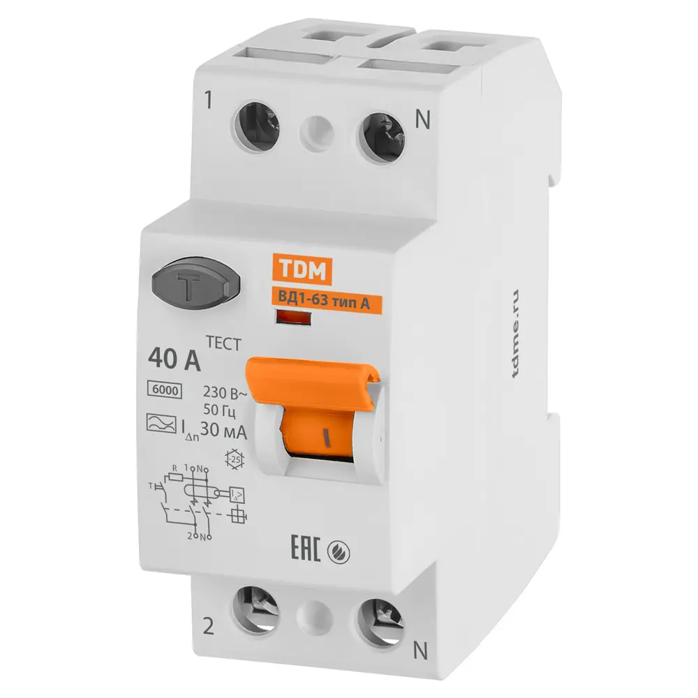 УЗО TDM Electric ВД1-63 — защита от поражения током и возгораний 89347150 STLM-1119603