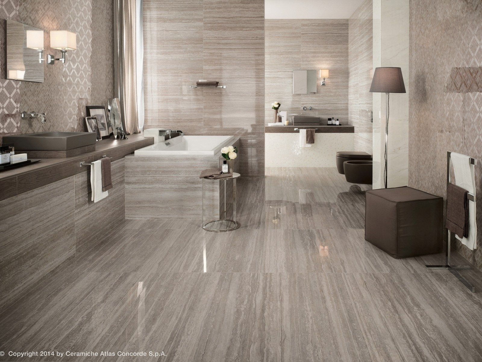 Белое керамическое покрытие с эффектом мрамора Atlas Concorde Marvel Pro ARCH-00130235 - Вид №10