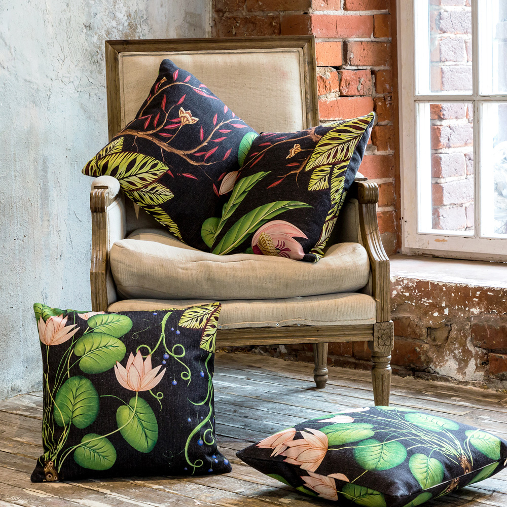 2719221 Подушка «Тропический лес / Нуар», версия 4 Object Desire  - Вид №1