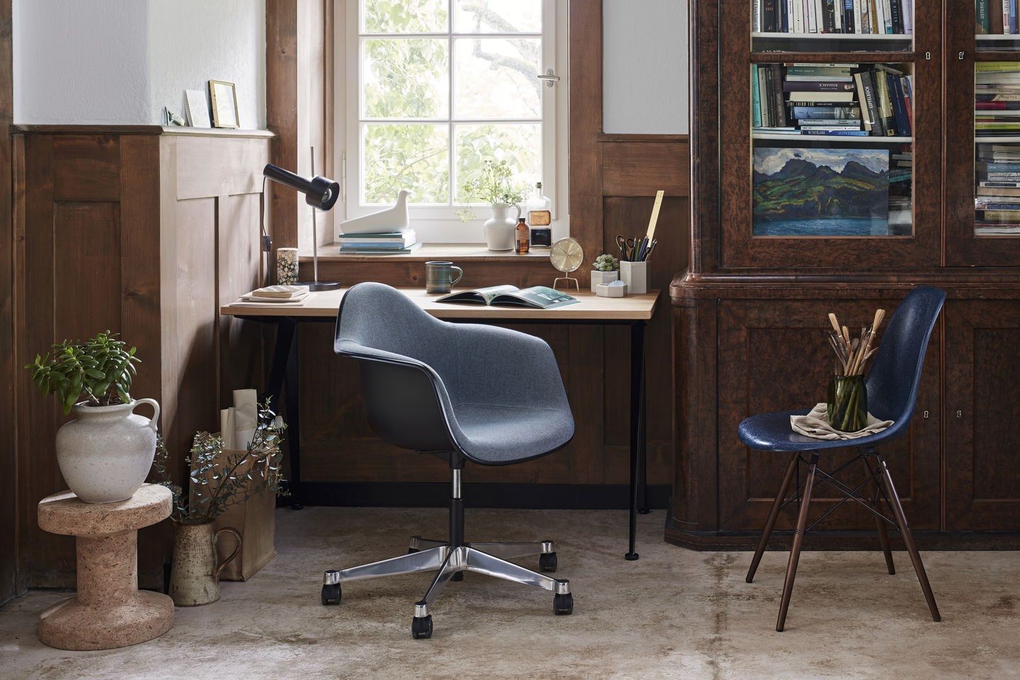 Ткань поворотный операционный офисный стул с подлокотниками VITRA Eames Plastic Chair ARCH-00120962 - Вид №4