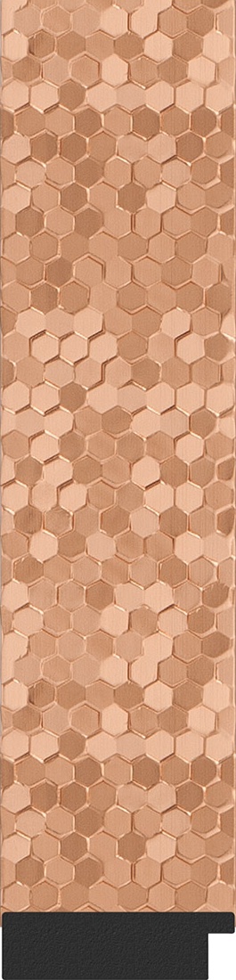 BY 3274 Зеркало в багетной раме - соты медь 70 mm EVOFORM Definite - Вид №3