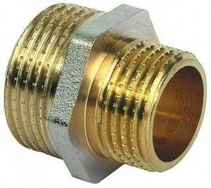 Ниппель  1''x1/2'' латунь TIEMME