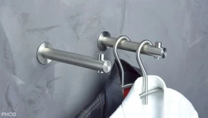 H20-140R40 Крючок настенный, ø20 мм, длина 14,3 см, с розеткой PHOS