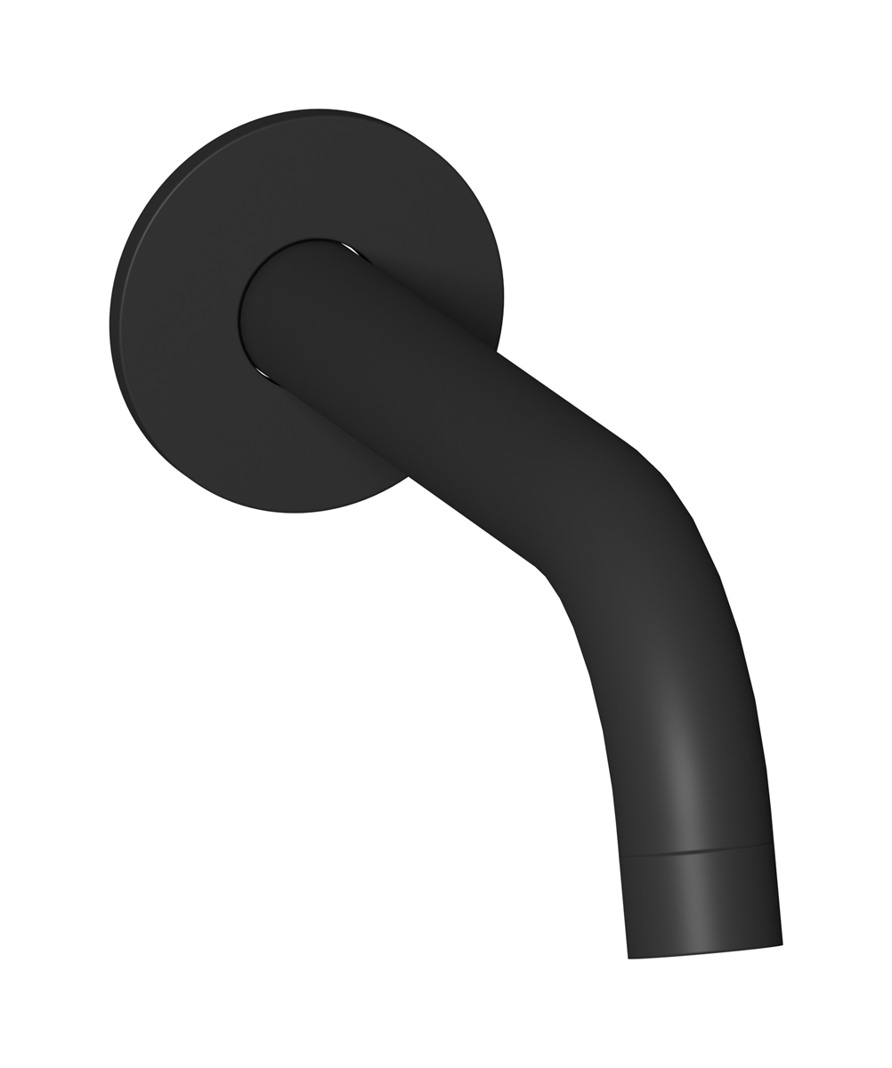 Настенный длинный излив WE ARE IB mt322np_23 Matt Black MilanoTorino 