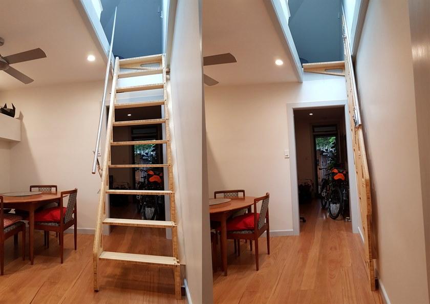 Bcompact Выдвижная лестница из дерева  Bhs-01  - Вид №20