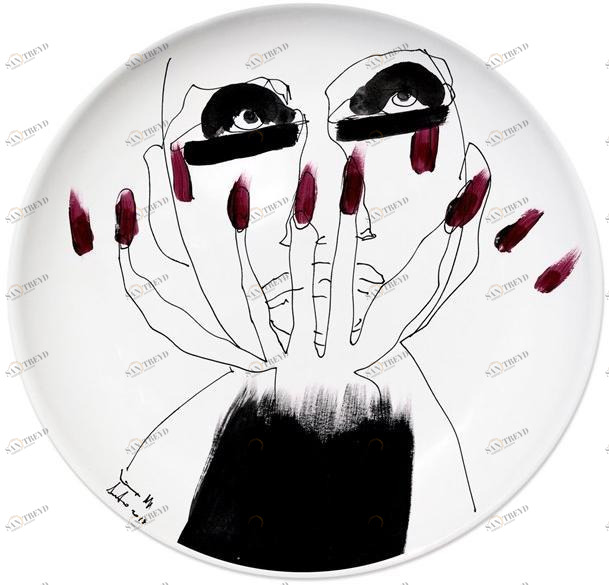 Kiasmo Керамическая тарелка Mirror K+mm2