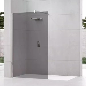 Novellini. Душевой уголок 90x90 см H FUMÉ с хромированным профилем KUADRA