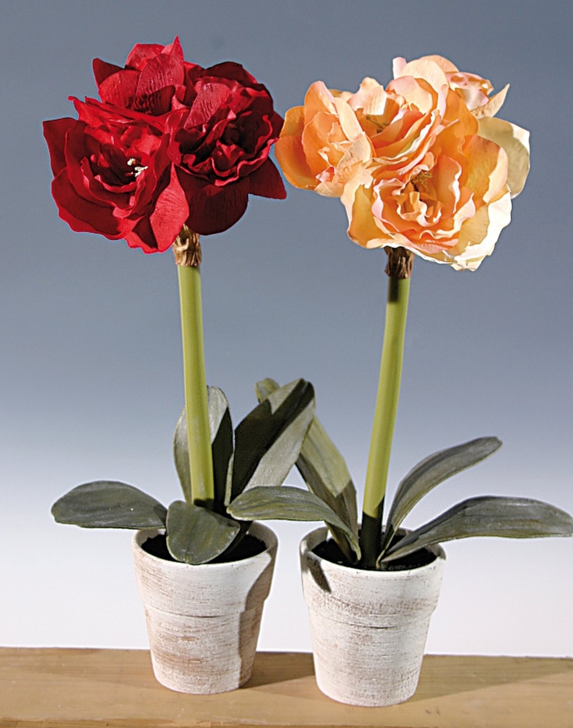 5319 306 a2 Искусственный амариллис, горшок, 48 см, желто-оранжевый H-andreas 