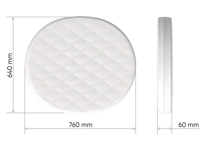 Матрас для люльки Bed форплит, 6 см ELLIPSE ELLIPSE BED 351681 Белый Santreyd  - Вид №1