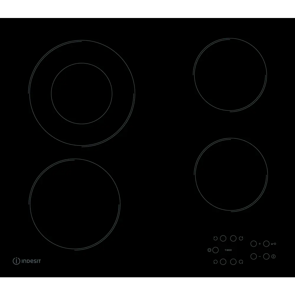 Электрическая варочная поверхность Indesit Hi-light IR260 60 см 4 конфорки цвет чёрный 83682854 STLM-2036726  - Вид №1