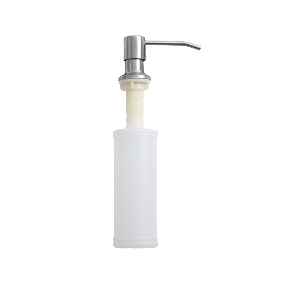 Дозатор для кухонной мойки из нержавеющей стали с элементами из пластика, цвет-сатин MELANA MLN-ZP-DS