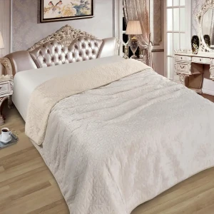 91285302 Покрывало Marianna 2188179, 225x250 см, искусственный мех, цвет бежевый STLM-1019854